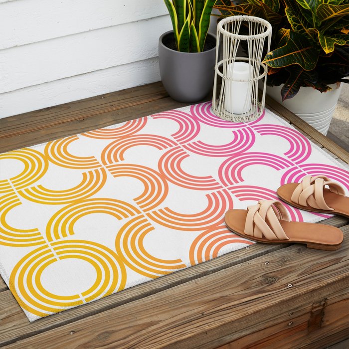 Deco Geometric 05B Outdoor Rug Gallery Image 2