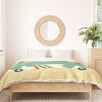 Dinosaur on retro skateboard Duvet Cover Gallery Image 3