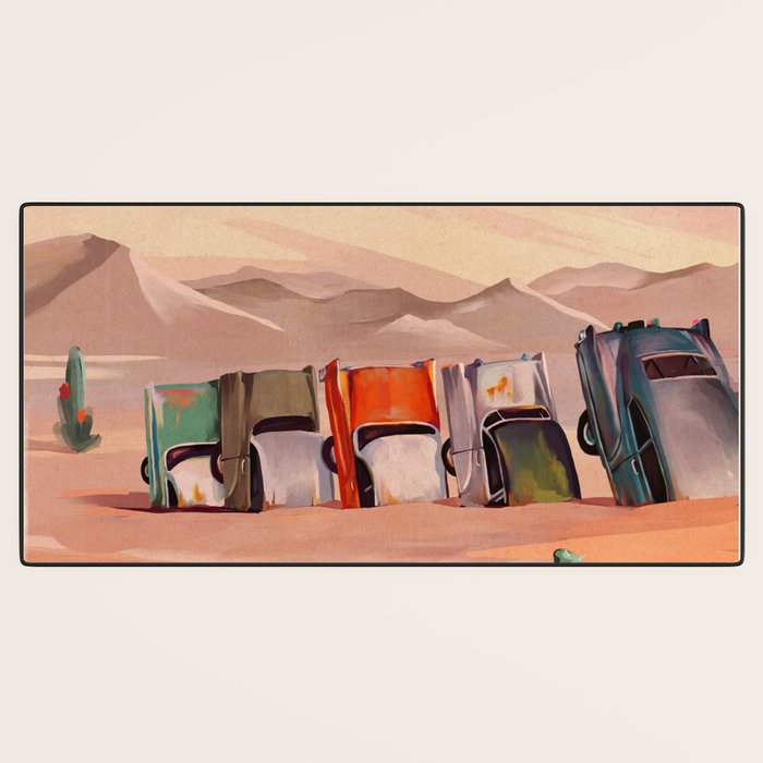 Amarillo, Texas Vintage Travel Art Desk Mat Gallery Image 3
