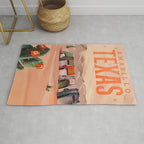 Amarillo, Texas Vintage Travel Art Rug Gallery Image 1
