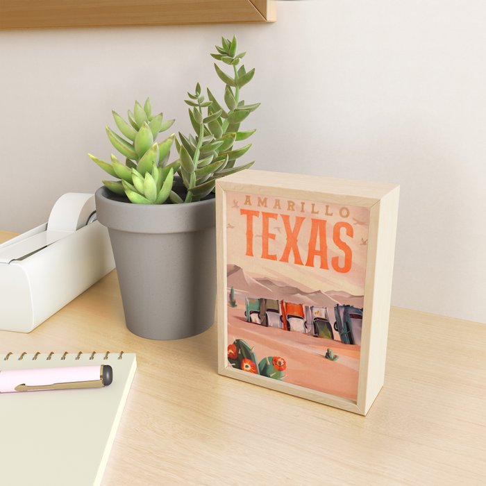 Amarillo, Texas Vintage Travel Art Mini Art Print Gallery Image 2