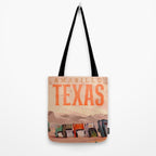 Amarillo, Texas Vintage Travel Art Tote Bag Gallery Image 2
