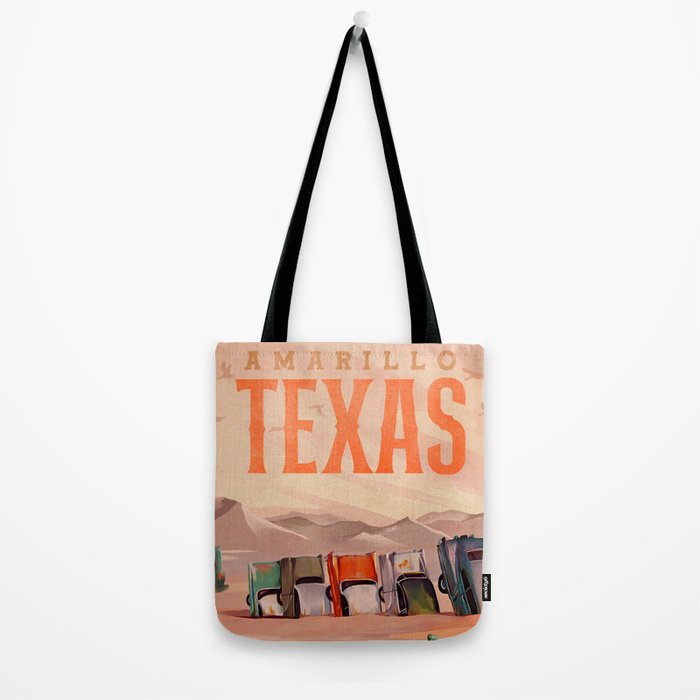 Amarillo, Texas Vintage Travel Art Tote Bag Gallery Image 2