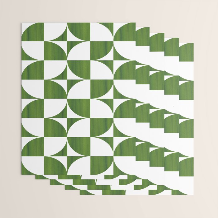 Quadrants (Matcha Green) Wrapping Paper Gallery Image 3