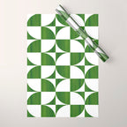 Quadrants (Matcha Green) Wrapping Paper Gallery Image 1