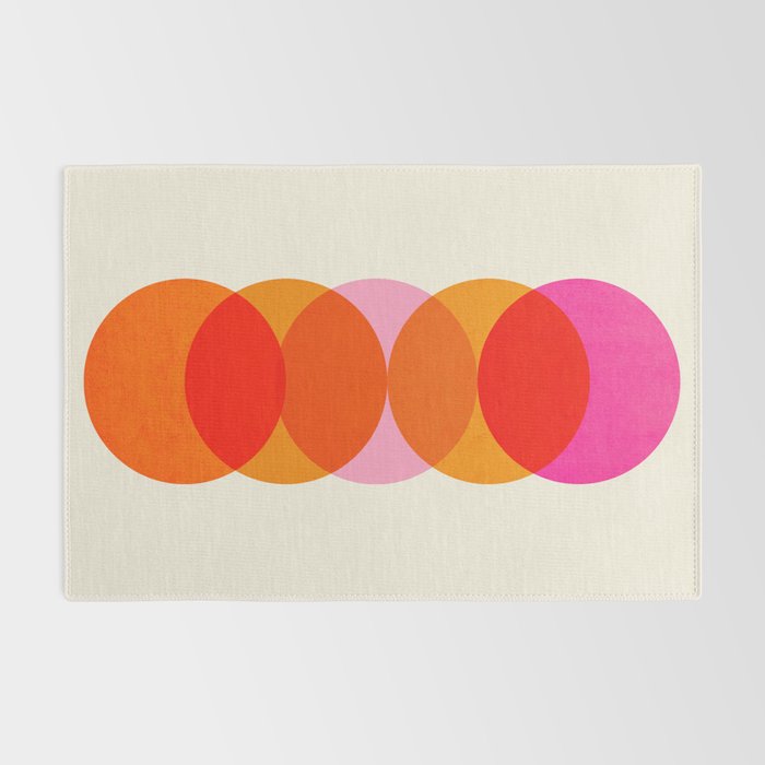 Abstraction_COLOUR_CIRCLES_001 Rug Gallery Image 2