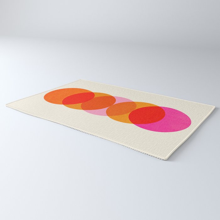Abstraction_COLOUR_CIRCLES_001 Rug Gallery Image 3