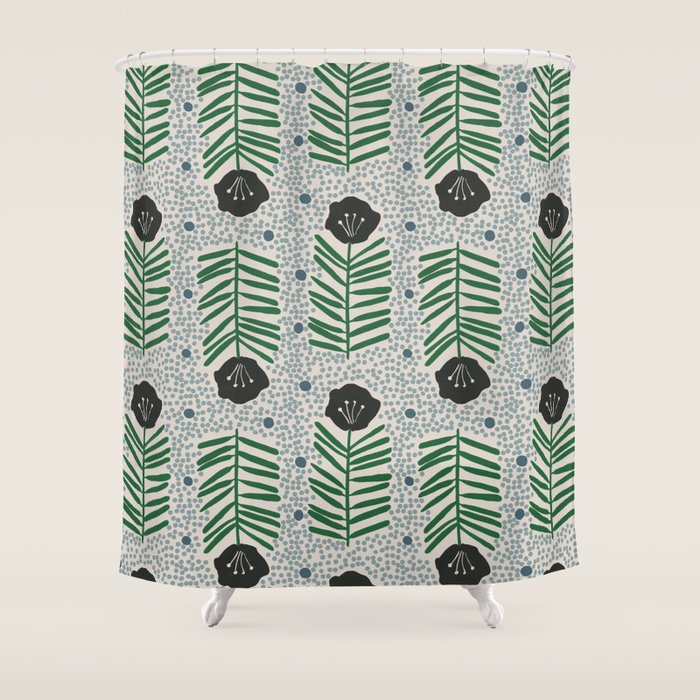 Seedling Floral Shower Curtain Gallery Image 1