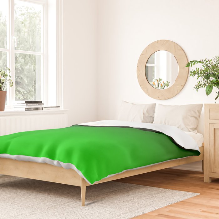 Black Lime Green Neon Nights Ombre Duvet Cover Gallery Image 2