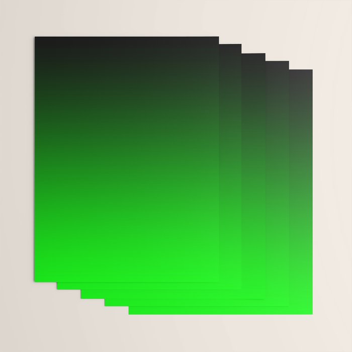 Black Lime Green Neon Nights Ombre Wrapping Paper Gallery Image 3
