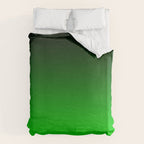 Black Lime Green Neon Nights Ombre Duvet Cover Gallery Image 6