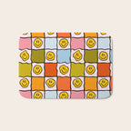 Rainbow Happy Face Checkered Print Bath Mat Gallery Image 1