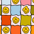 Rainbow Happy Face Checkered Print Coffee Mug Gallery Image 2