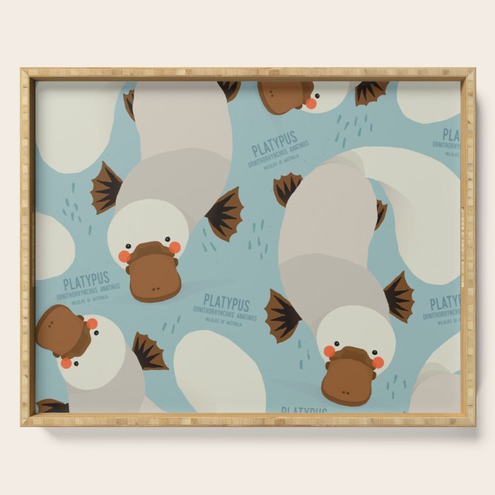 Platypus, Wildlife of Australia Serving Tray Gallery Image 1