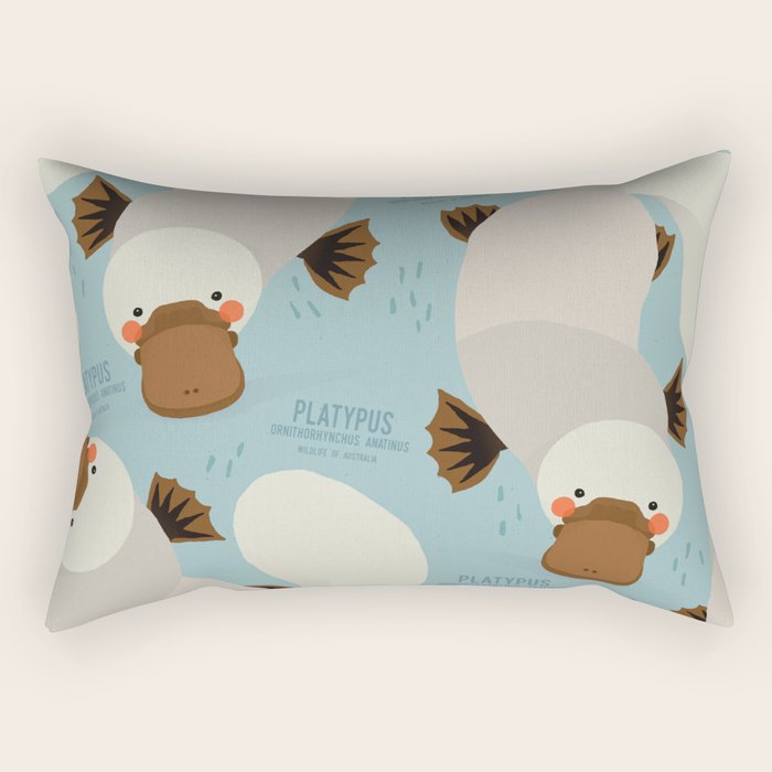 Platypus, Wildlife of Australia Rectangular Pillow Gallery Image 2