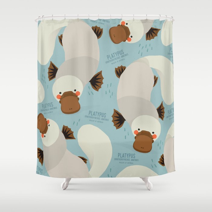 Platypus, Wildlife of Australia Shower Curtain Gallery Image 1