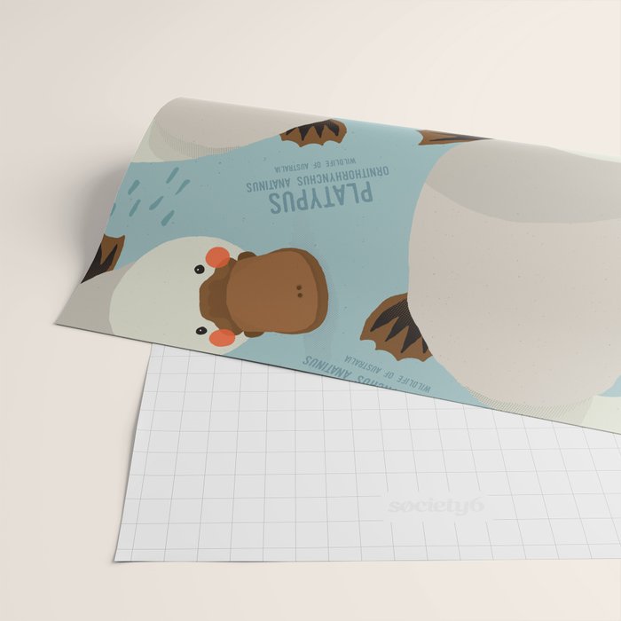 Platypus, Wildlife of Australia Wrapping Paper Gallery Image 2