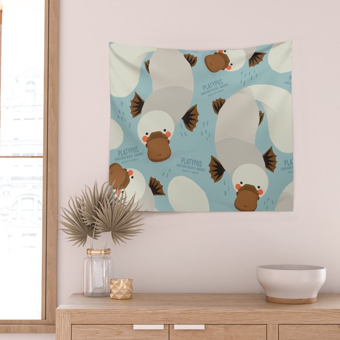 Platypus, Wildlife of Australia Wall Tapestry Gallery Image 2
