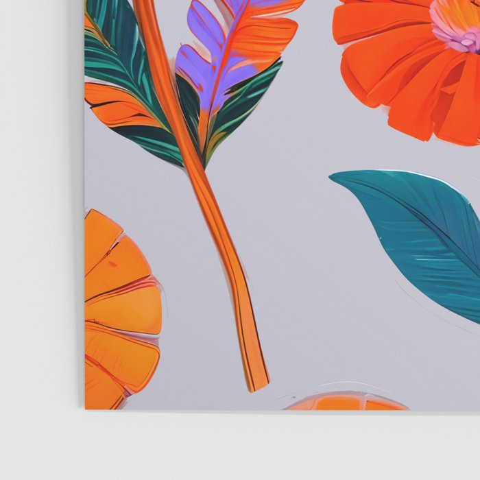 Marigold Celebration, Floral Nature, Botanical Flowers, Blossom Garden Bloom Summer India, Festival Celebrate Plants Leaves, Bohemian Illustration Painting Poster Gallery Image 3