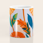 Marigold Celebration, Floral Nature, Botanical Flowers, Blossom Garden Bloom Summer India, Festival Celebrate Plants Leaves, Bohemian Illustration Painting Coffee Mug Gallery Image 4