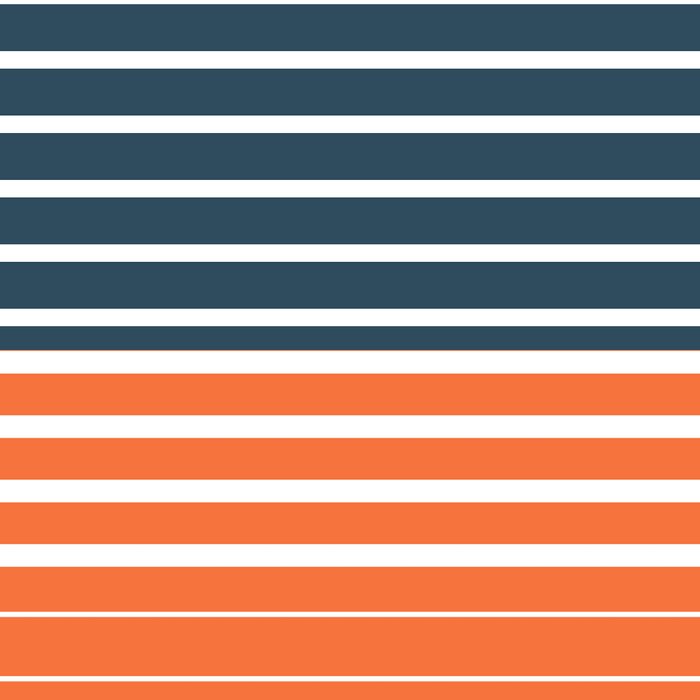 Navy Blue Orange Stripes Coffee Mug Gallery Image 2