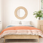 Navy Blue Orange Stripes Duvet Cover Gallery Image 3