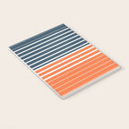 Navy Blue Orange Stripes Notebook Gallery Image 3