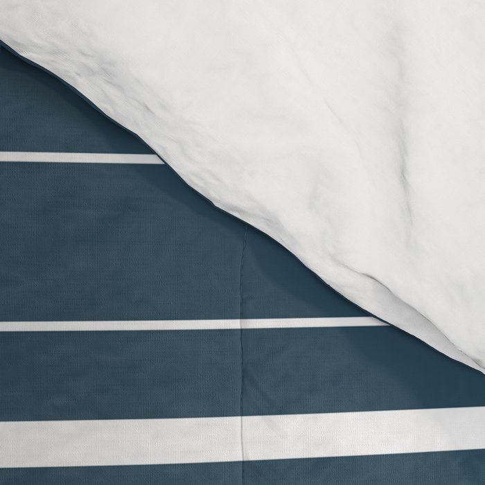 Navy Blue Orange Stripes Comforter Gallery Image 4