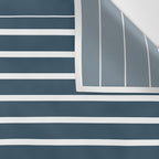 Navy Blue Orange Stripes Wall Tapestry Gallery Image 3
