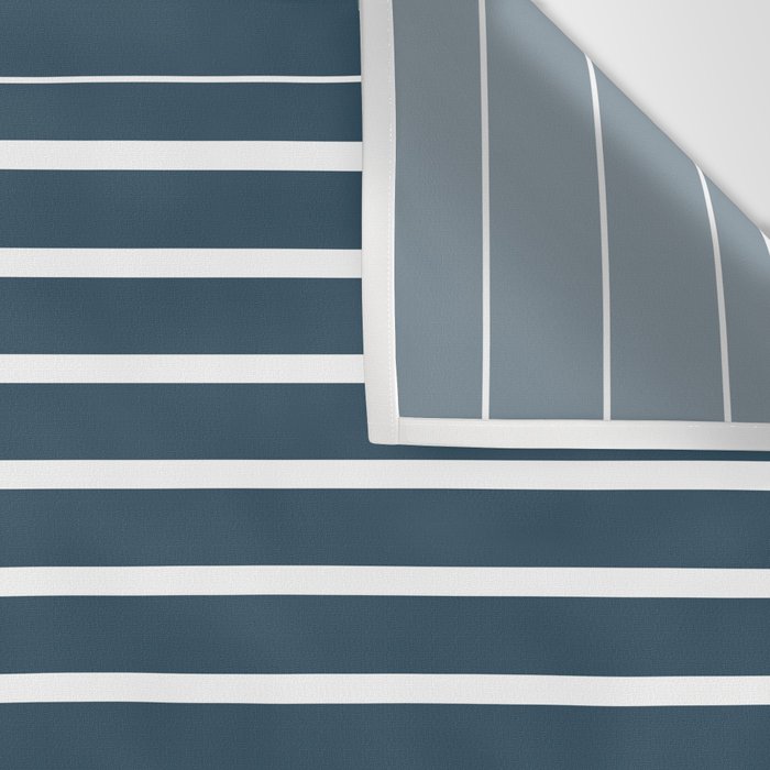 Navy Blue Orange Stripes Wall Tapestry Gallery Image 3