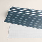 Navy Blue Orange Stripes Wrapping Paper Gallery Image 2