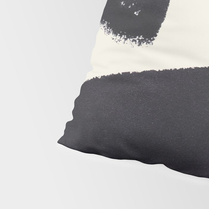 Abstract Paint Composition 1 - Black and White Pillow Sham Gallery Image 4