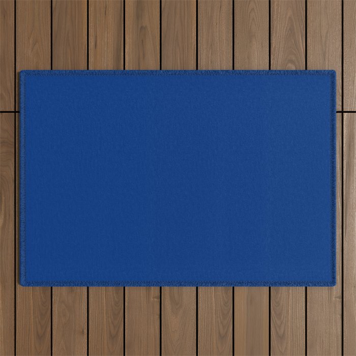 Navy Blue Solid Color Outdoor Rug Gallery Image 1