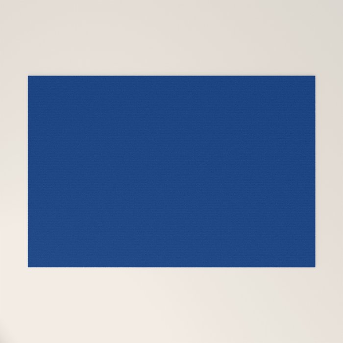 Navy Blue Solid Color Welcome Mat Gallery Image 1