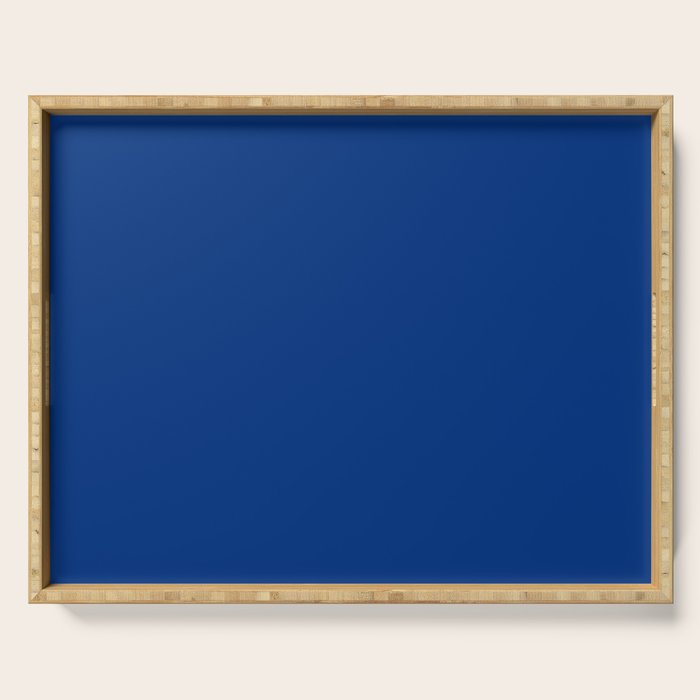 Navy Blue Solid Color Serving Tray Gallery Image 1