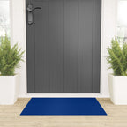Navy Blue Solid Color Welcome Mat Gallery Image 3