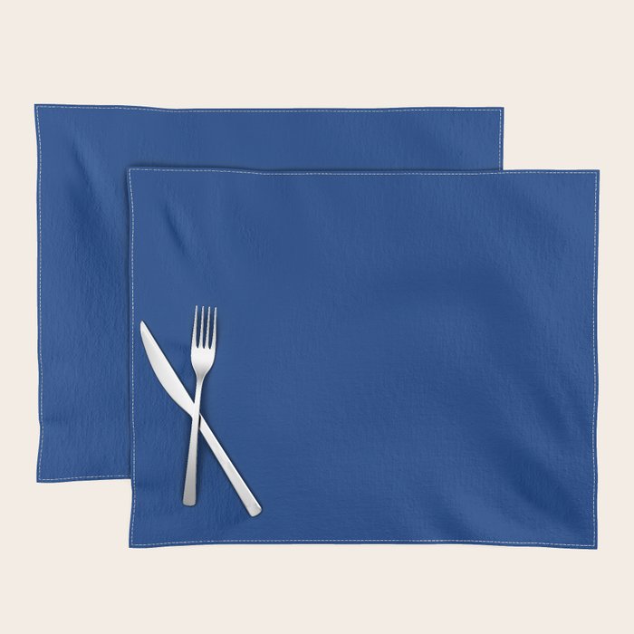 Navy Blue Solid Color Placemat Gallery Image 1