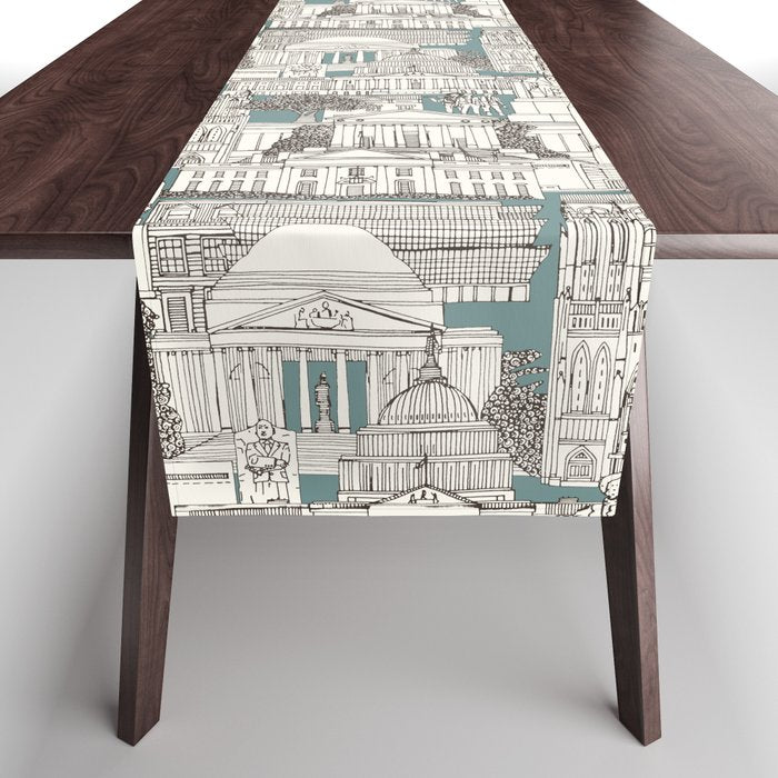 Washington DC toile juniper Table Runner Gallery Image 1