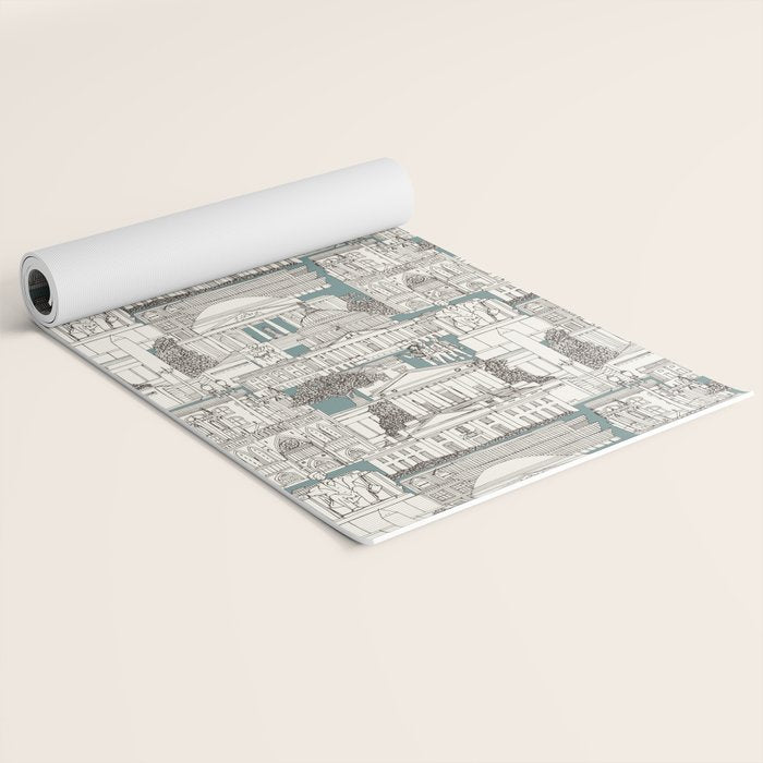 Washington DC toile juniper Yoga Mat Gallery Image 2