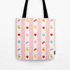 The cutest preppy fruity stripe pattern for Summer Tote Bag Gallery Image 1
