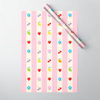 The cutest preppy fruity stripe pattern for Summer Wrapping Paper Gallery Image 1