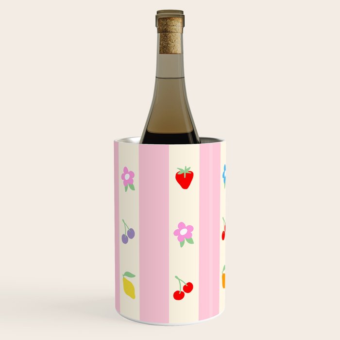 The cutest preppy fruity stripe pattern for Summer Wine Chiller Gallery Image 1