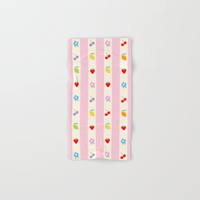 The cutest preppy fruity stripe pattern for Summer Bath Towel Gallery Image 1