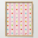 The cutest preppy fruity stripe pattern for Summer Serving Tray Gallery Image 1
