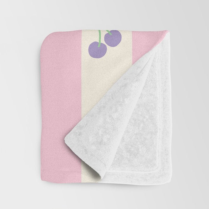 The cutest preppy fruity stripe pattern for Summer Throw Blanket Gallery Image 3