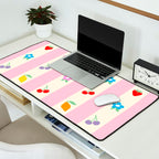 The cutest preppy fruity stripe pattern for Summer Desk Mat Gallery Image 2
