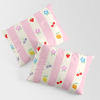 The cutest preppy fruity stripe pattern for Summer Pillow Sham Gallery Image 3
