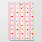 The cutest preppy fruity stripe pattern for Summer Cutting Board Gallery Image 1