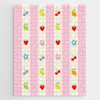 The cutest preppy fruity stripe pattern for Summer Jigsaw Puzzle Gallery Image 1