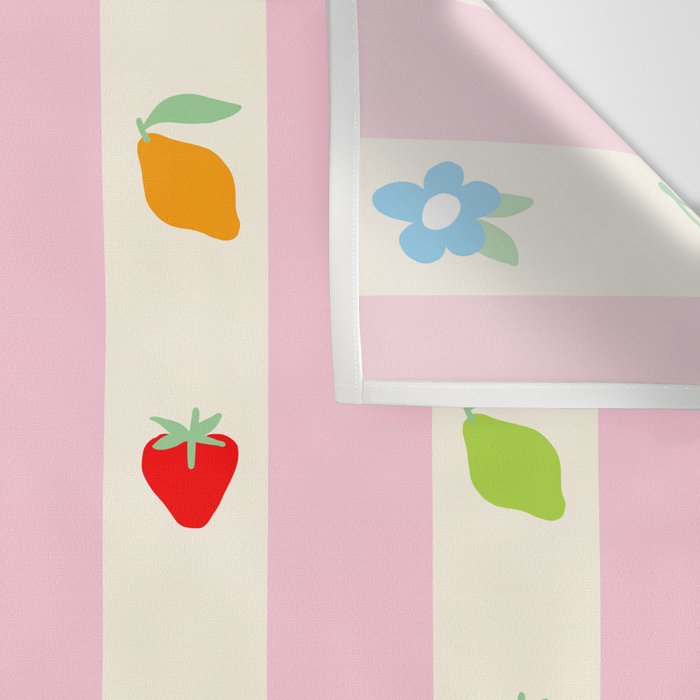 The cutest preppy fruity stripe pattern for Summer Wall Tapestry Gallery Image 3